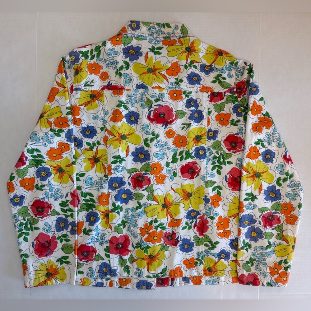 Breckenridge VTG 70’s style floral jacket hippie butterfly appliqués 100% cotton - Picture 5 of 7